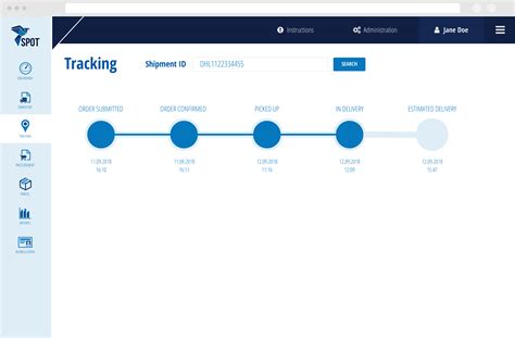 Online parcel tracking .